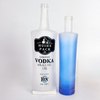 Slim Waist Frost Blue Pink Electroplated Glass Spirits Bottles