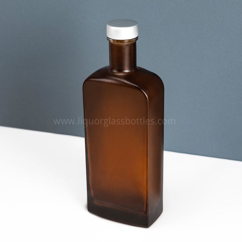 375ml amber liquor bottle