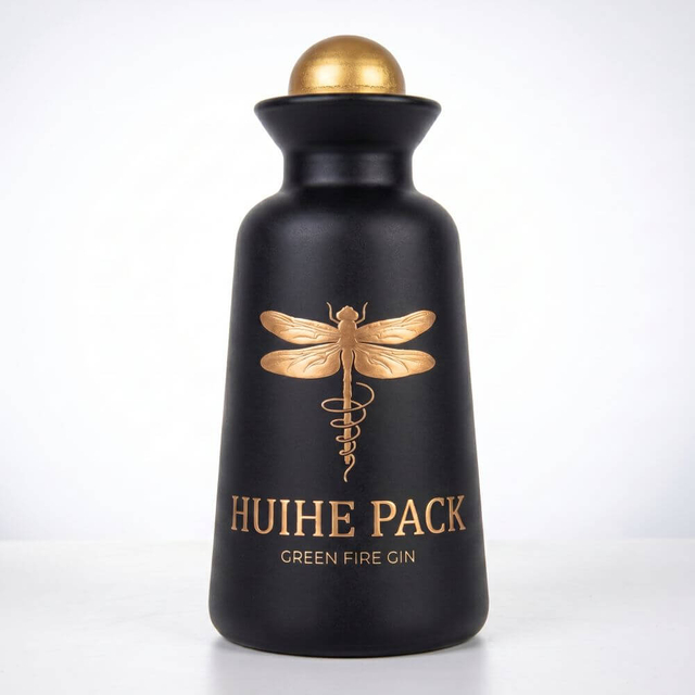 Flared Neck Wide-mouth Tapered Glass Liquor Bottle