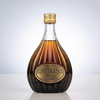 Pear - Shaped Glass Liquor Bottle with Vertical Ribbed Patterns