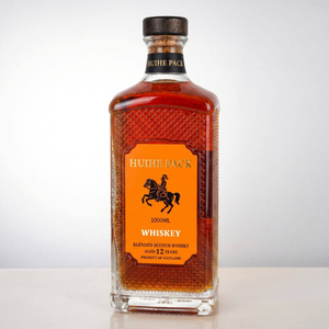 1000ML Embossed Square Glass Liquor Bottle