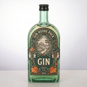 600ml Arch Shaped Long Neck Glass Liquor Bottle
