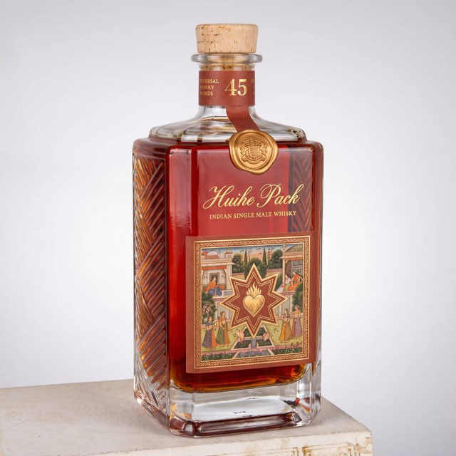 Rectangular Prism Glass Whiskey Bottle with Better Grip